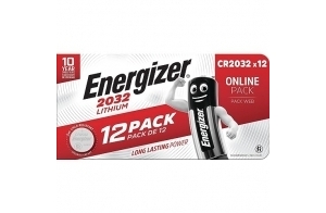 Piles Bouton Energizer Lithium 2032, Paquet de 12