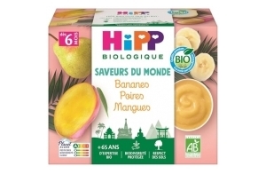 HiPP Biologique Bananes Poires Mangues Coupelles 4x100g