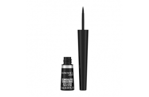 Rimmel London Scandaleyes Exaggerate Delineatore Occhi Liquido Matte, 2,5 ml, noir (001 Black)