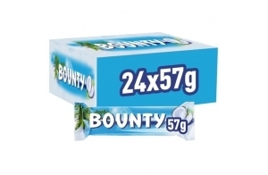 BOUNTY - Barres Chocolat au Lait & Noix de Coco - Grand format - 24 x 57g