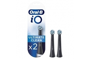 Oral-B iO Ultimate Clean, Embout, Pack de 2 Brossettes de Rechange, pour Brosse à Dents Électrique Jusqu’à 100 % d’élimination de la Plaque Dentaire, Noir