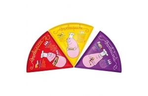 Barbapapa Assiette Barba-Pizza Rouge