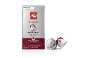 Café illy torréfié INTENSO en Capsules Compatibles Nespresso - 100% Arabica - 10 étuis de 10 capsules (100 capsules)