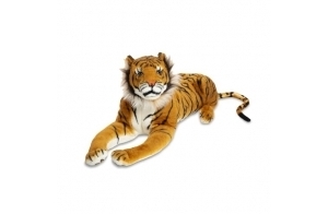 Melissa & Doug Tigre géant en peluche, Animaux de peluche grands, Cadeau pour garçons et filles de tous les âges, Décor de chambre d'enfant, Jouet de qualité supérieure