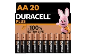 Duracell - Piles AA Plus, paquet de 20