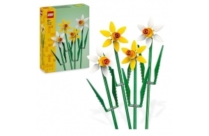 LEGO Botanicals Jonquilles - Jeu de Construction avec Fleurs artificielles - Bouquet à Exposer comme décoration pour la Chambre ou sur Le Bureau - Idée Cadeau pour Filles et garçons dès 8 Ans 40747