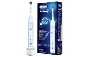 Oral-B Genius X Brosse à Dents Électrique Rechargeable avec 1 Manche Intelligence Artificielle et 1 Brossette, 6 Modes Dont Blancheur, Cadeau Fêtes des Pères, Douceur et Soin des Gencives