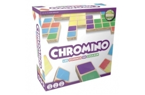 Asmodee - CHROMINO - Edition en Bois - Jeu de Société - Jeu de Dominos de Couleur en Bois - Jeu Adulte et Enfant à partir de 6 Ans - Jeu Famille 1 à 8 Joueurs - 30 Min - Version Française - Zygomatic