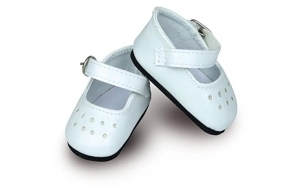 Petitcollin 603902 Poupée Chaussures à Bride Blanc pour Poupée de Taille 39 à 48 cm