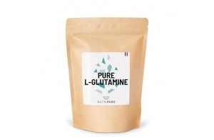 L-Glutamine Kyowa® végétale 100% pure | L-Glutamine en poudre | Complément Alimentaire | Acide Aminé | Récupération après l'Entrainement | 150g | Cure de 1 mois | Made in France | Nutripure