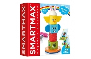 SMARTMAX Premier My First Totem Reflexion-Jeu de Construction Magnétique-24 Défis-pour Enfants à Partir de 1 an, SG-SMX-230, Multicolore, Small/Medium