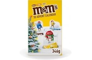 M&M's - Calendrier de l'Avent chocolat contenant des bonbons chocolat au lait M&M's CRISPY, CHOCO et PEANUT - 346g