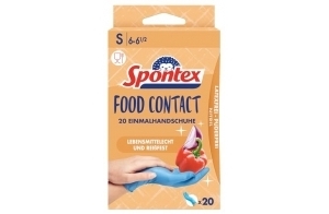 Spontex MAPA - Contact Alimentaire - Gants Fins en Nitrile - Recyclables avec TerraCycle® - Testés pour tous types d'aliments - TBC - Taille S