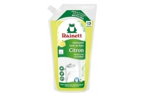 RAINETT - Nettoyant Spécial Salle de Bain - Élimine Les Traces - Haute Efficacité Anti-Calcaire - Poche 100% Recyclable - Ecolabel - Citron - Eco-Recharge 1 L