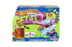 Hot Wheels Coffret Skatepark Octopus avec Fingerboard Exclusif Et Chaussures Amovibles pour Doigts, avec Rangement, À Collectionner, Jouet Enfant, A Partir De 5 Ans, HMK01