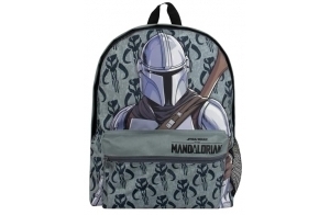 Star Wars Sac A Dos Sac à Dos Enfant Mandalorian | Sac Scolaire Garçon | Sac école Garçon | One Size Gris