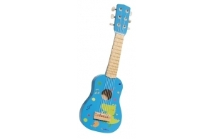 Eichhorn Musique Guitare en Bois à Six Cordes avec Motif Animal Mignon 54 cm de Long à partir de 3 Ans, 100003480, Bleu Clair/Naturel