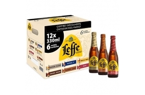 Leffe Découverte Bière (Blonde, Ruby, Rituel 9°, Ambrée, Triple Brune) Pack 12 Bouteilles33 cl