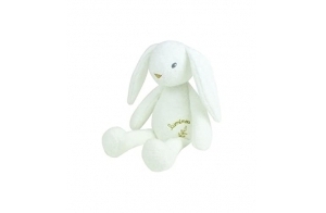 JEMINI | Peluche Lapin Luminou 30 cm | Fonctionne sans Pile | Tissu Luminou | Doudou Qui Brille dans Le Noir | Compagnon Nuit Enfant | Veilleuse Peluche Bébé | Idée Cadeau Dès la Naissance