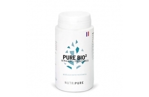 Nutripure | Pure Bio² | Ferments Lactiques 10 Mds d’UFC | Lactobacillus & Bifidobactéries vivants | 6 Souches Biodisponibles | 60 Gélules Gastro-Résistantes | Fabriqué in France