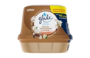 Glade Gel Premium - Désodorisant infusé aux Huiles Essentielles pour Toilette Et Salle de Bain - Sensual Sandalwood & Jasmine - 45 Jours de Parfum