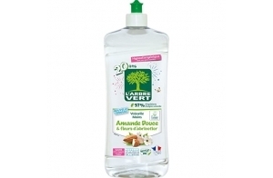 L'Arbre Vert Liquide Vaisselle Mains Amande Douce/Fleurs d'Abricotier Hypoallergénique, 750ml