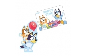amscan Bluey 9915645 Invitation et enveloppe, multicolore