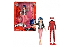 Bandai - Miraculous Ladybug et Marinette - Poupée et ses deux tenues - mannequin articulée 26 cm - P50355