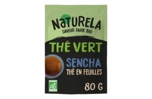 NATURELA - Thé Vert Bio Vrac Sencha - Thé en Feuilles Entières - Fine Cueillette - 80 g