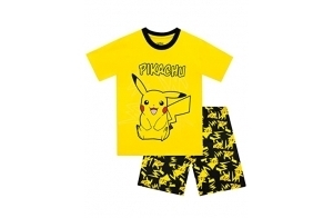 Pokémon Pyjama Garçons Pikachu Short Pyjama Set Jaune 12-13 Ans