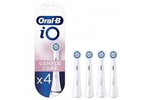 Oral-B iO Gentle Care Brossettes de rechange pour Brosse à Dents Électrique Format Spécial Boîte Aux Lettres, Pack de 4