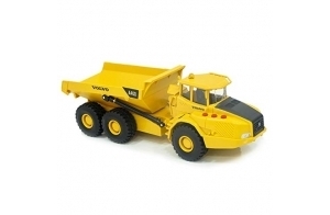 New Ray- Dumper Volvo A 40D B/O Light & Sound 1/32° Camion Miniature, 01016 A, Multicouleur