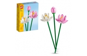 Lego Les Fleurs de Lotus - Kit de Construction pour Filles et Garçons Dès 8 Ans, Construisez 3 Fleurs Artificielles, Décoration de Maison, Cadeau pour Enfants et Adolescents 40647