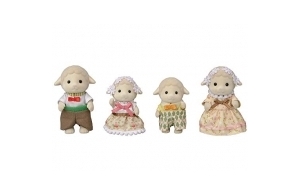 Sylvanian Families - Le Village - La famille Mouton - 5619 - Famille 4 figurines - Mini Poupées, Taille unique