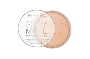 Rimmel - Poudre Compact Stay Matte - Anti-brillance - Fini mat et naturel - 005 Beige soyeux - 14gr