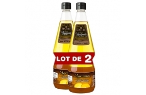 Maille Sauce Vinaigrette Agrumes, Vinaigre de Vin Blanc, Jus de Citron, Mandarine et Zeste de Citron 1L - Lot de 2