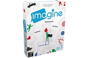 Asmodee - IMAGINE - Jeu d'Ambiance pour Adultes et Enfants dès 12 Ans - Jeu de Société pour Stimuler lmagination et Créativité - Pour Jouer entre Amis - 3 À 8 Joueurs - 30 Min- En Français