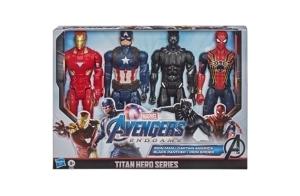 The Avengers Marvel Endgame Black Panther,Captain America,Iron Man Titan Hero Series Lot de 4 Figurines