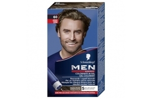 Schwarzkopf - Men Perfect - Gel Colorant Anti-Cheveux Blancs Homme - Résultat Naturel – Application rapide et facile - Sans Ammoniaque -Châtain Naturel 60