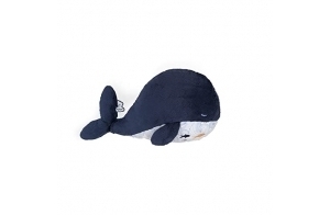 Kaloo - Petit Calme - Peluche Bébé Apaisante - Baleine Bleue 32 cm - Effet Bouillotte Chaud ou Froid - Matière Très Douce - Déhoussable - Dès la naissance, K970700