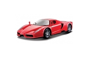 Bburago Ferrari Enzo : voiture miniature à l'échelle 1:24, portes et capot ouvrables, 19 cm, rouge (18-26006)