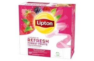 Lipton, Séléction Détente, Coffret Thé Noir, Goût Fruits Rouges, Thé Noir Aromatisé, Certifié Rainforest Alliance, 100 Sachets d'Origine Végétale