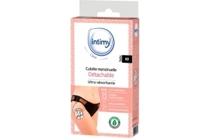 INTIMY CARE - Culotte Menstruelle Détachable - Taille 40 - Culotte Menstruelle Détachable Ultra-Absorbante, Taille Ajustable Avec Pochon De Rangement Inclus