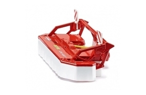 siku 2461, Faucheuse à Disque Frontale Kuhn, 1:32, Métal/plastique, Rouge/blanc, Compatible avec tous les tracteurs siku avec attelage avant