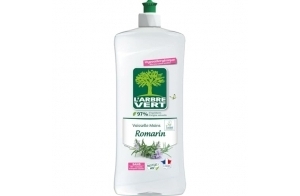 L'Arbre Vert Vaisselle Mains Ecolabel Romarin - Hypoallergénique - 97% d'ingrédients d'origine naturelle - 750mL
