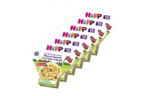 Hipp Biologique Pâtes au Saumon à la Crème d'Aneth 6 Assiettes de 250 g