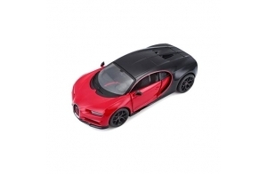 Maisto-1/24 Bugatti CHIRON Sport Voiture, M31524, Rouge et Noir, 0.0583333333333333