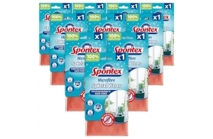 Spontex - Lavettes Microfibre Spécial Vitres (40 X 40 cm) - Lot de 10