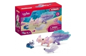 schleich 42628 BAYALA Animaux Marins - Coffret avec Salamandre Axolotl - Assortiment de 3 Jouets schleich avec Maman et Bébé Axolotl - À offrir aux Garçons et Filles de 5 à 12 ans