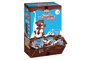 Cémoi - Distributeur L’Authentique Petit Ourson Guimauve, Chocolat au Lait – Fabriqué en France, 80 Pièces (1 kg)